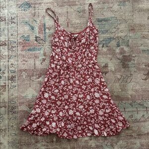 Abercrombie & Fitch Red and White Floral Dress